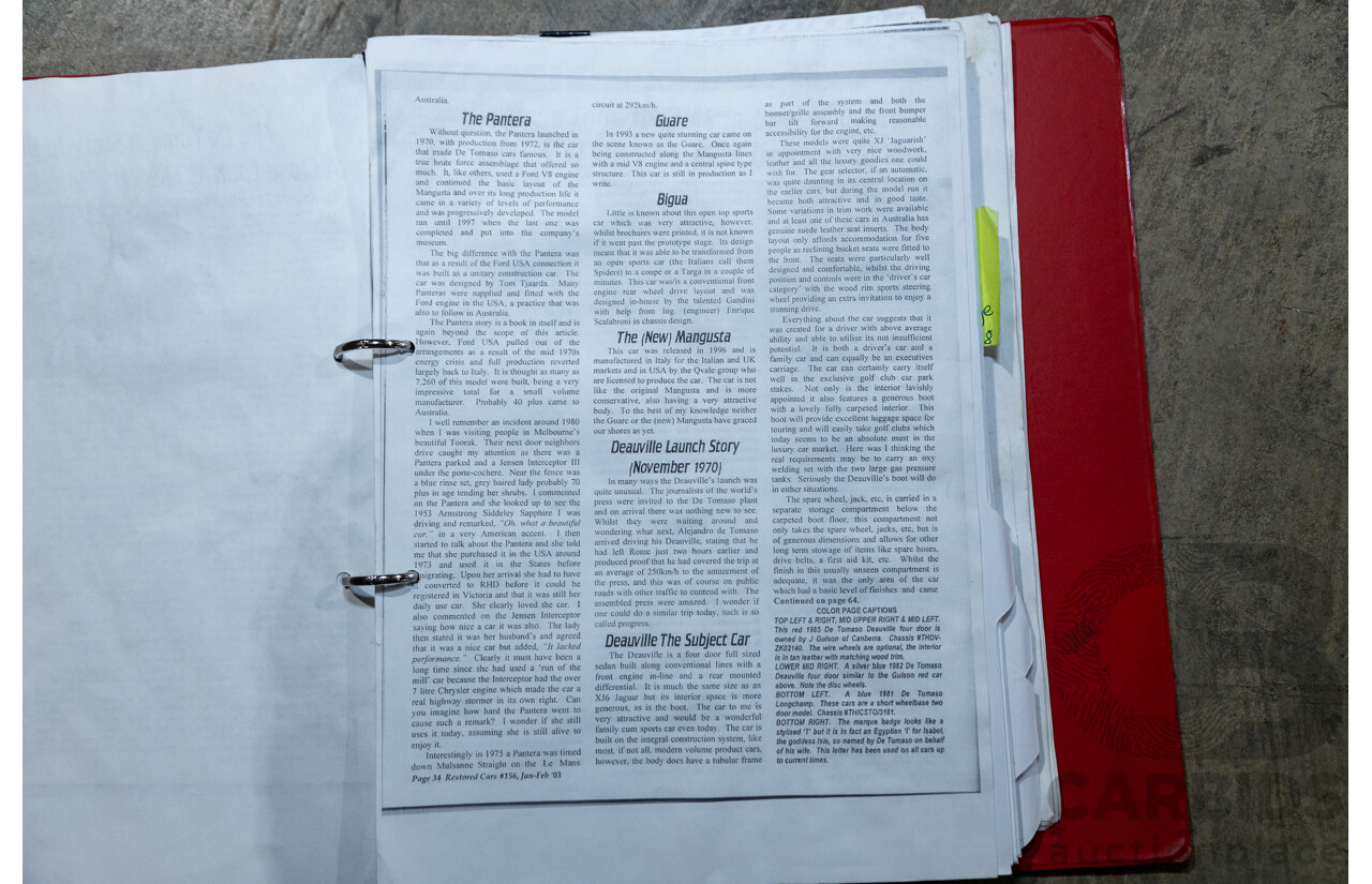 07/1985 De Tomaso Deauville Series 2 4d Sedan Red V8 5.8L