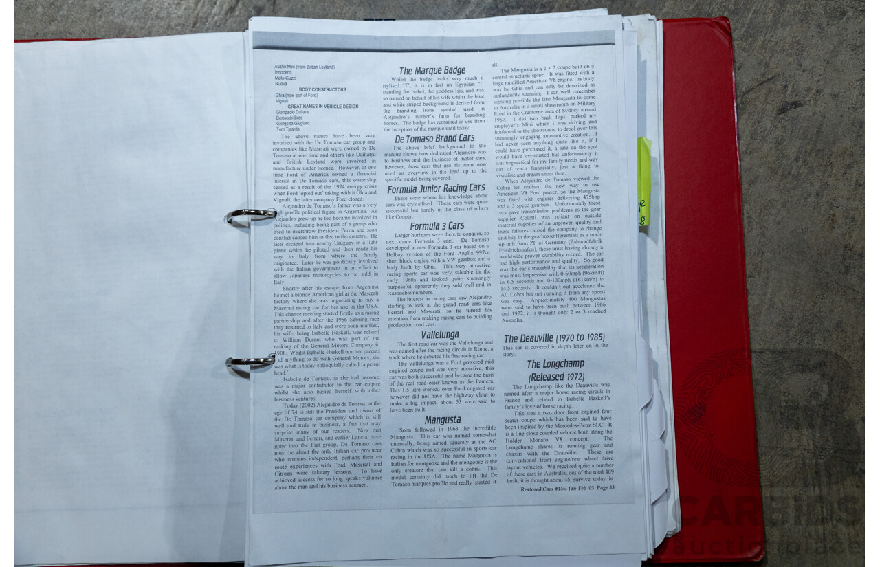 07/1985 De Tomaso Deauville Series 2 4d Sedan Red V8 5.8L