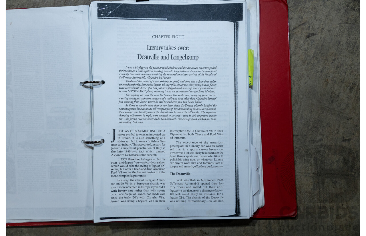 07/1985 De Tomaso Deauville Series 2 4d Sedan Red V8 5.8L