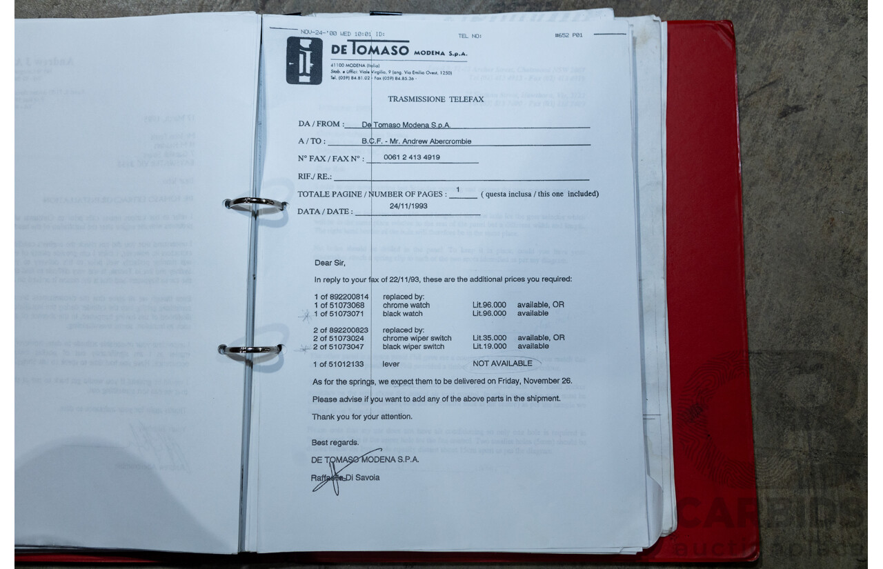 07/1985 De Tomaso Deauville Series 2 4d Sedan Red V8 5.8L