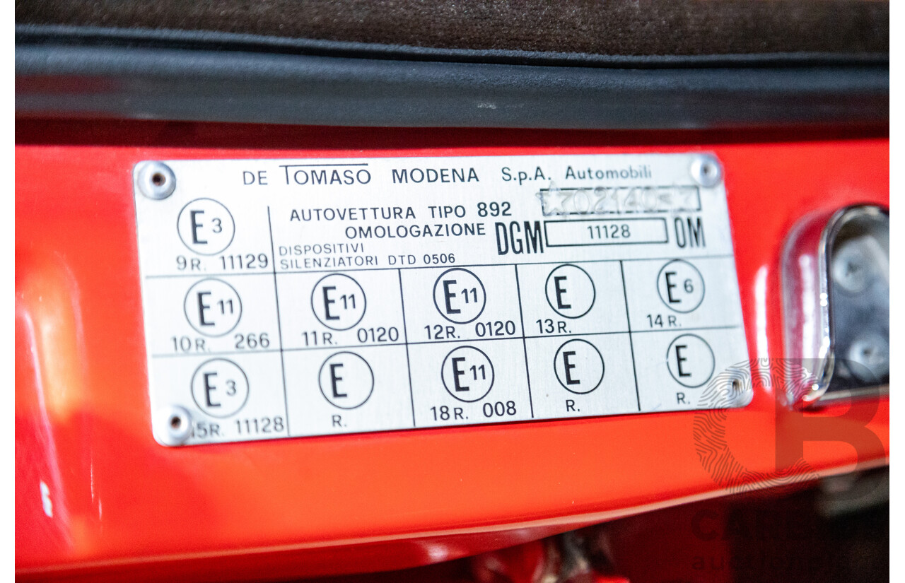 07/1985 De Tomaso Deauville Series 2 4d Sedan Red V8 5.8L