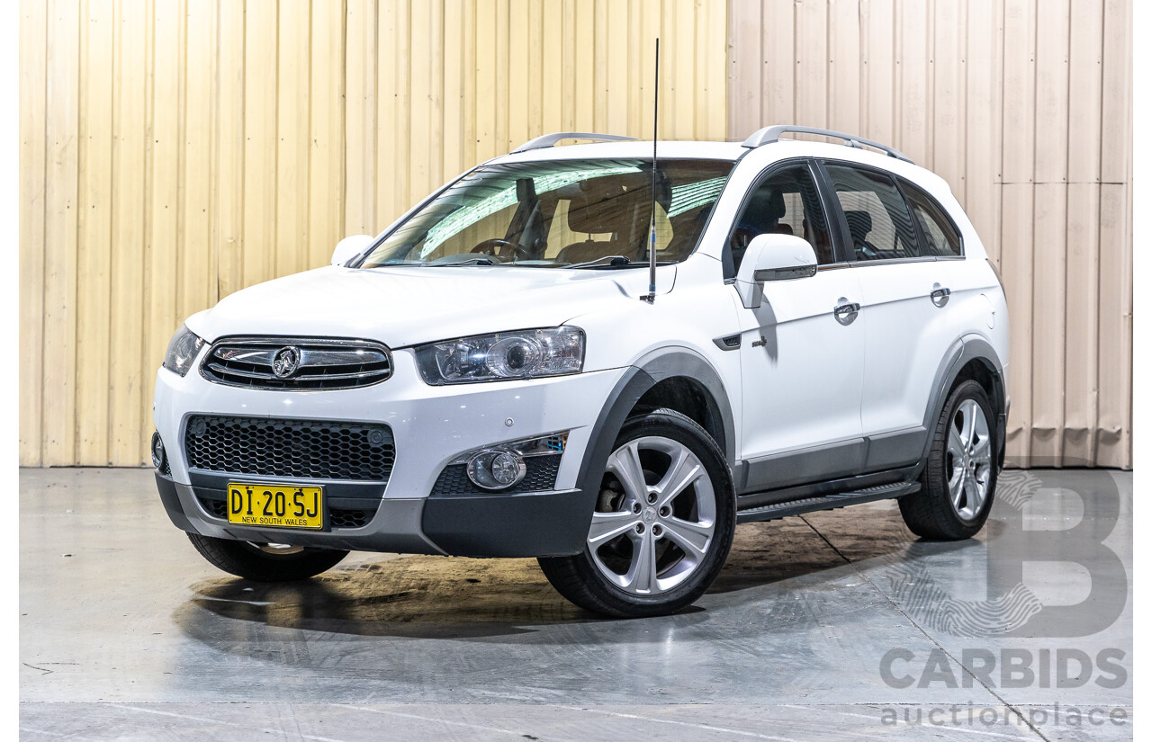 12/2012 Holden Captiva 7 LX (4x4) Series 2 CG MY12 4d Wagon White Turbo Diesel 2.2L - 7 Seater