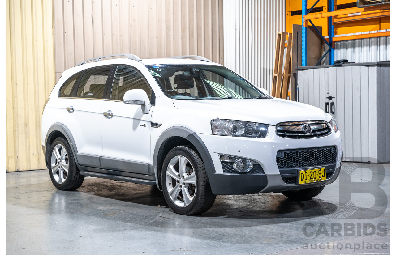 12/2012 Holden Captiva 7 LX (4x4) Series 2 CG MY12 4d Wagon White Turbo Diesel 2.2L - 7 Seater