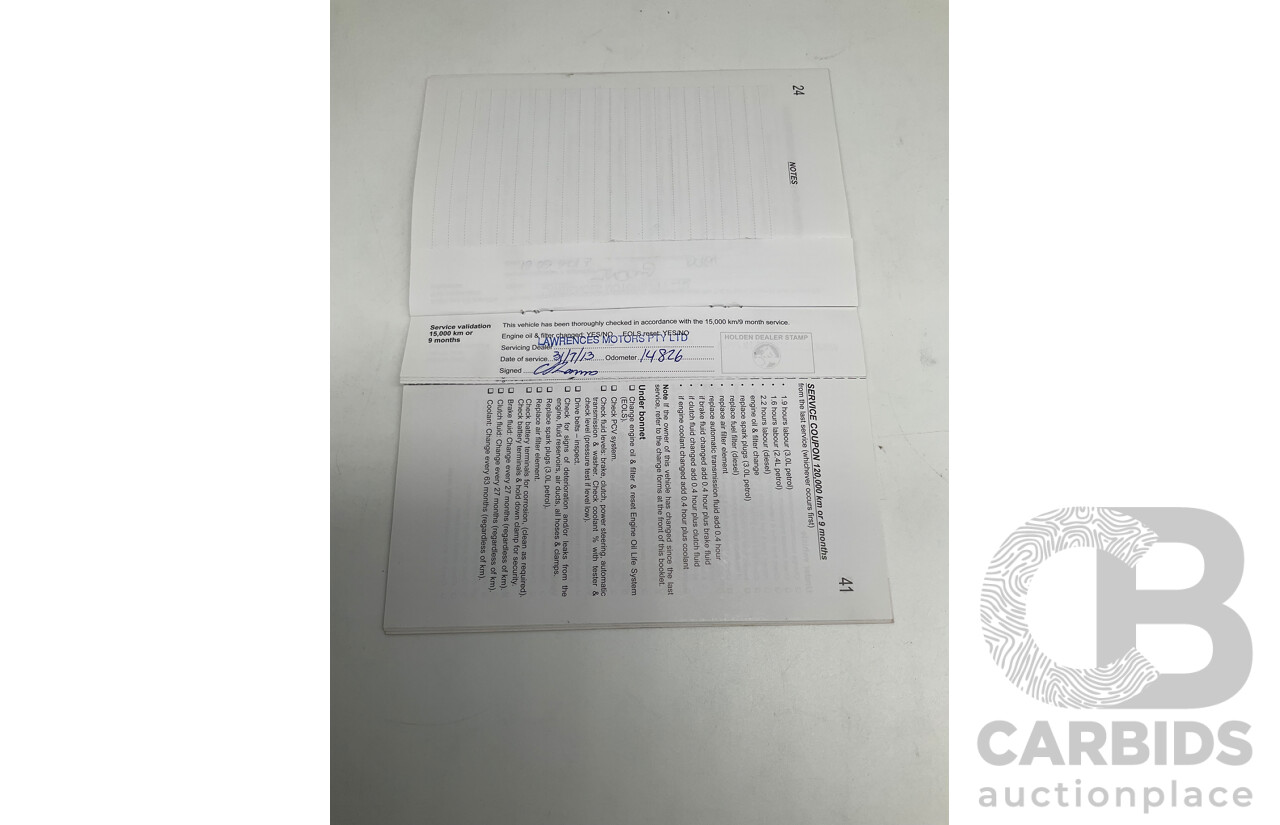 12/2012 Holden Captiva 7 LX (4x4) Series 2 CG MY12 4d Wagon White Turbo Diesel 2.2L - 7 Seater