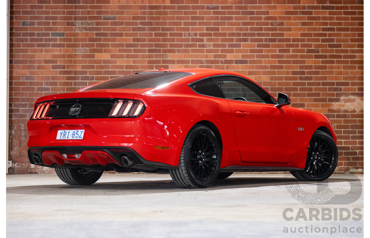 06/2017 Ford Mustang GT Fastback FM MY17 2d Coupe Race Red V8 5.0L