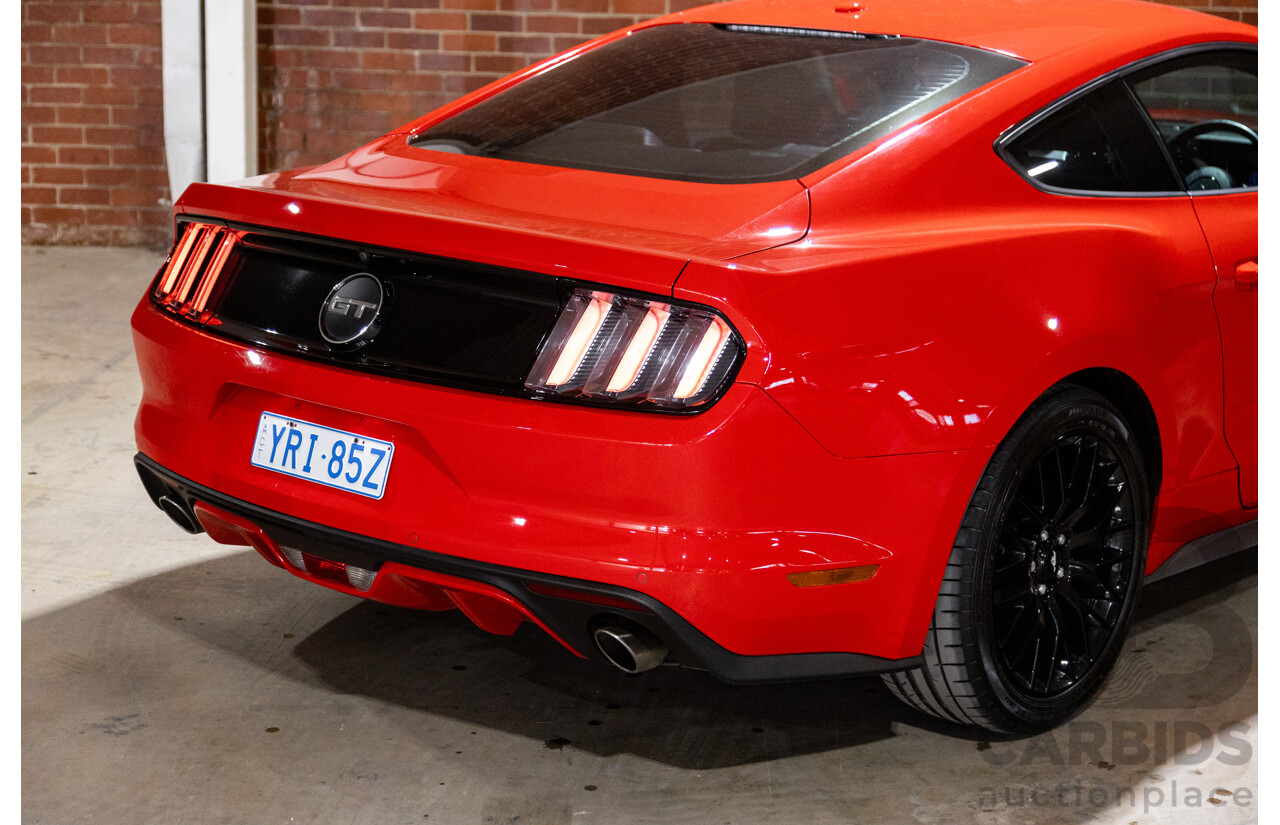 06/2017 Ford Mustang GT Fastback FM MY17 2d Coupe Race Red V8 5.0L