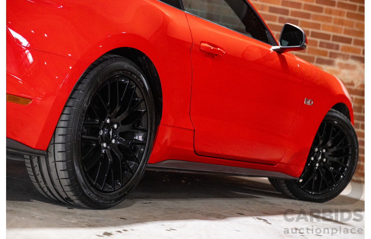 06/2017 Ford Mustang GT Fastback FM MY17 2d Coupe Race Red V8 5.0L