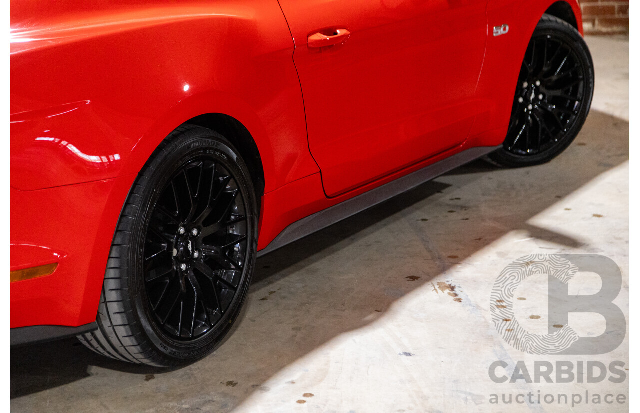 06/2017 Ford Mustang GT Fastback FM MY17 2d Coupe Race Red V8 5.0L