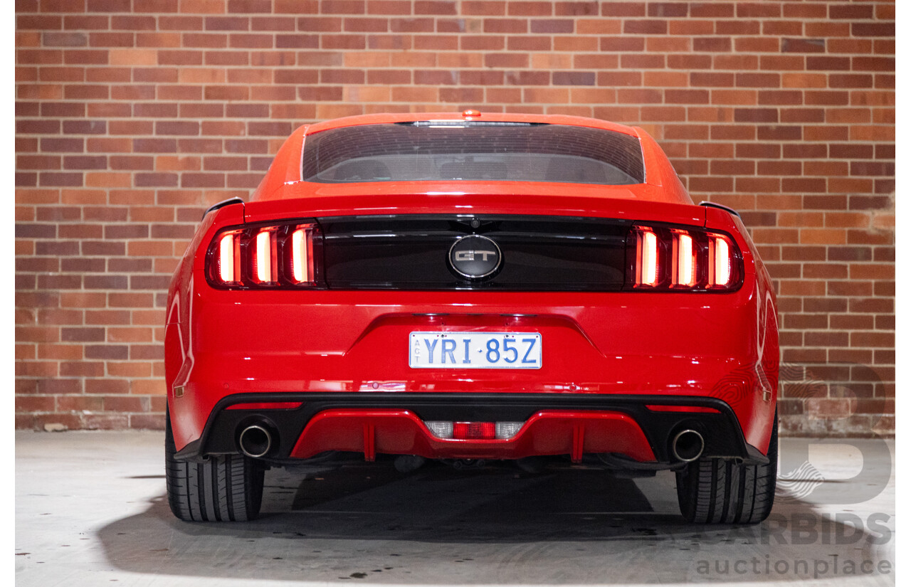 06/2017 Ford Mustang GT Fastback FM MY17 2d Coupe Race Red V8 5.0L