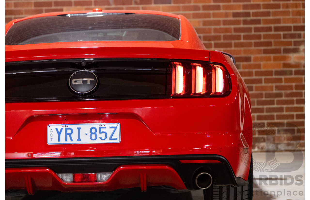 06/2017 Ford Mustang GT Fastback FM MY17 2d Coupe Race Red V8 5.0L
