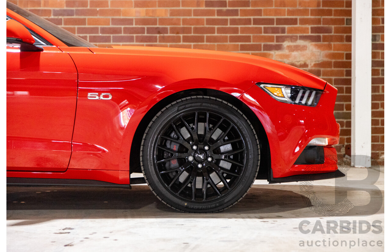06/2017 Ford Mustang GT Fastback FM MY17 2d Coupe Race Red V8 5.0L