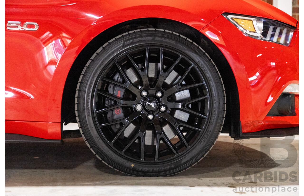 06/2017 Ford Mustang GT Fastback FM MY17 2d Coupe Race Red V8 5.0L