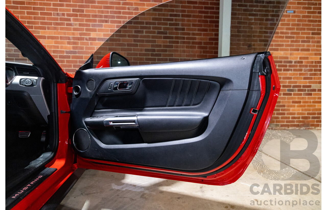 06/2017 Ford Mustang GT Fastback FM MY17 2d Coupe Race Red V8 5.0L