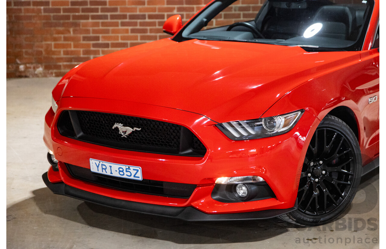 06/2017 Ford Mustang GT Fastback FM MY17 2d Coupe Race Red V8 5.0L