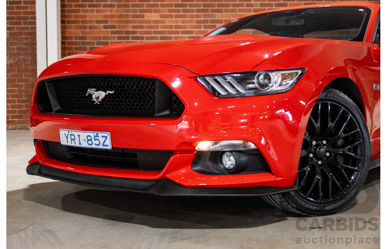 06/2017 Ford Mustang GT Fastback FM MY17 2d Coupe Race Red V8 5.0L
