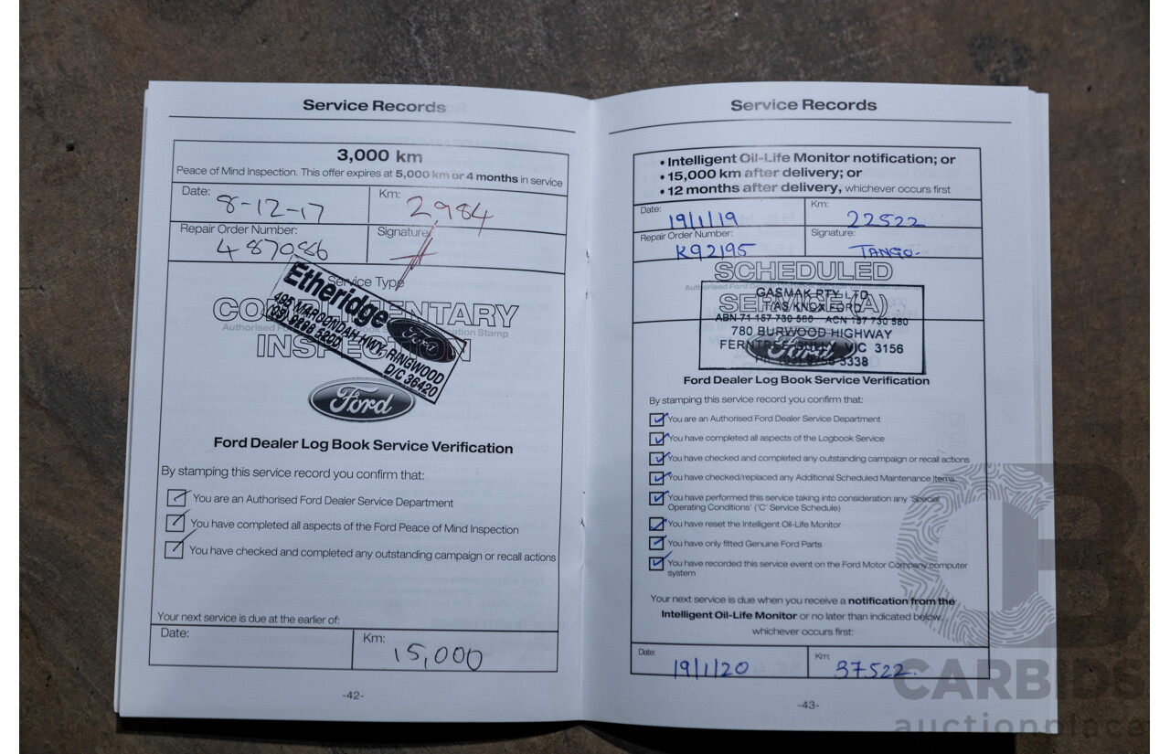 06/2017 Ford Mustang GT Fastback FM MY17 2d Coupe Race Red V8 5.0L