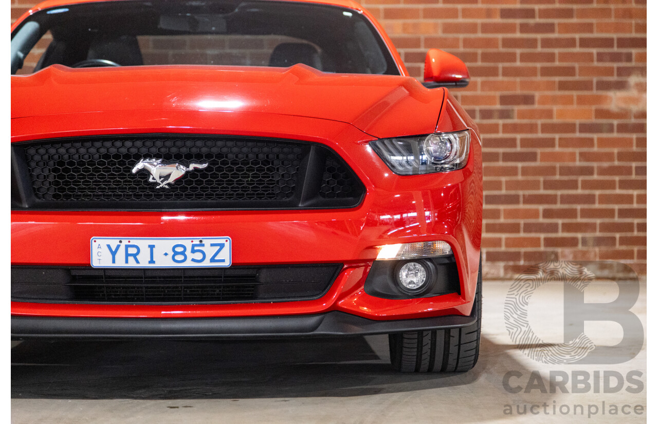 06/2017 Ford Mustang GT Fastback FM MY17 2d Coupe Race Red V8 5.0L