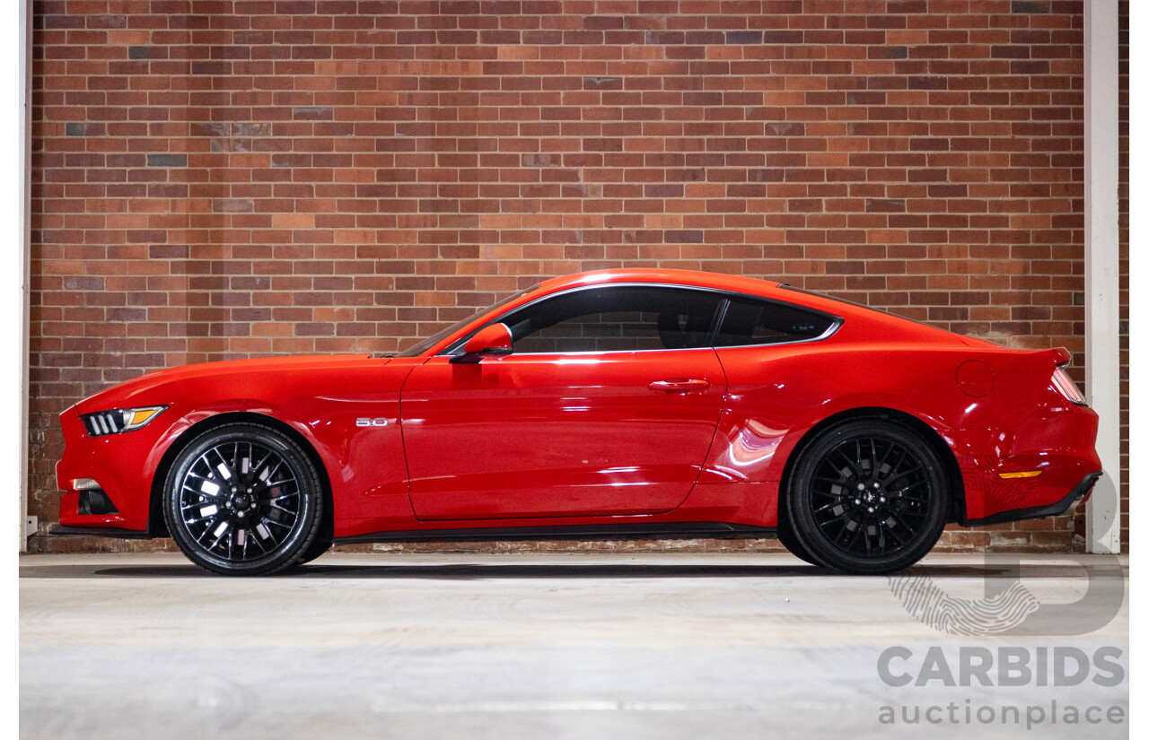 06/2017 Ford Mustang GT Fastback FM MY17 2d Coupe Race Red V8 5.0L