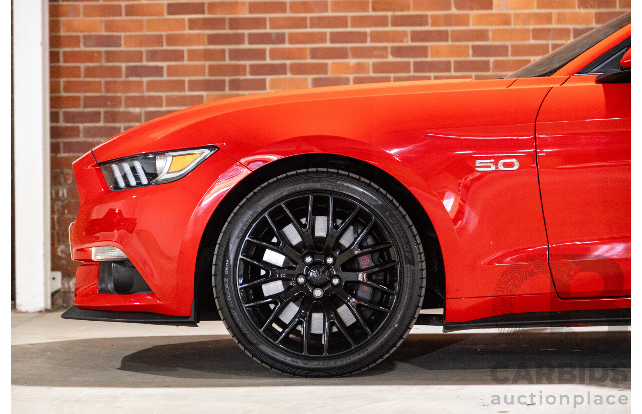 06/2017 Ford Mustang GT Fastback FM MY17 2d Coupe Race Red V8 5.0L