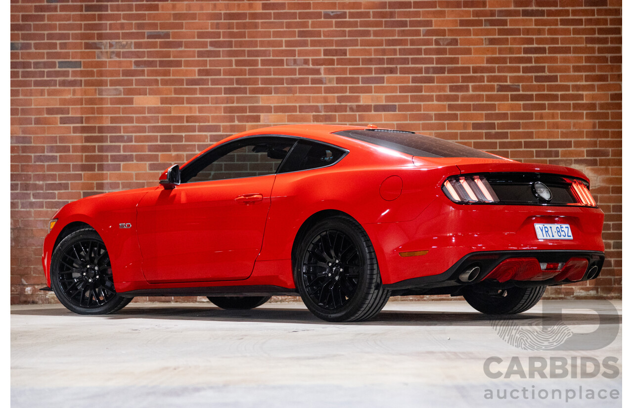06/2017 Ford Mustang GT Fastback FM MY17 2d Coupe Race Red V8 5.0L
