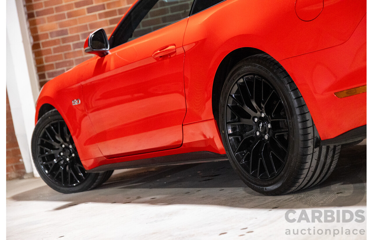06/2017 Ford Mustang GT Fastback FM MY17 2d Coupe Race Red V8 5.0L