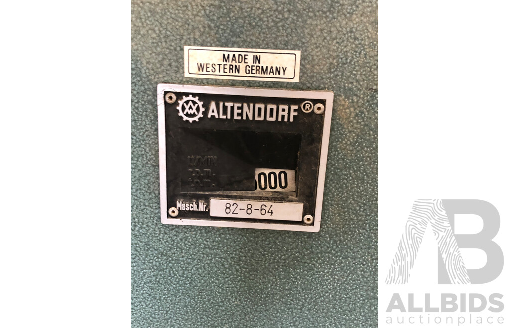 1984 Altendorf F90 3 Phase Sliding Table Saw