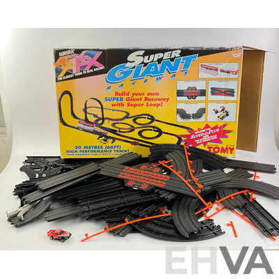 Three Vintage Tomy AFX Slot Car Sets Including Bathurst 1000 Challenge, Peter Brocks Bathurst 1000 and Super Giant Raceway