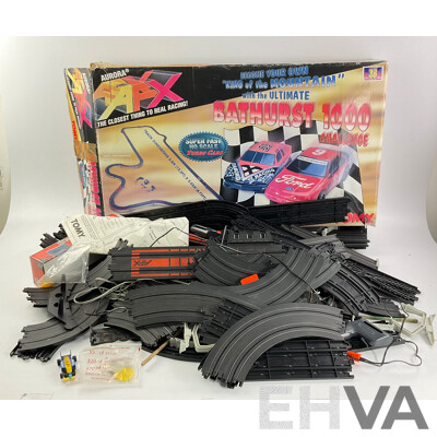 Three Vintage Tomy AFX Slot Car Sets Including Bathurst 1000 Challenge, Peter Brocks Bathurst 1000 and Super Giant Raceway