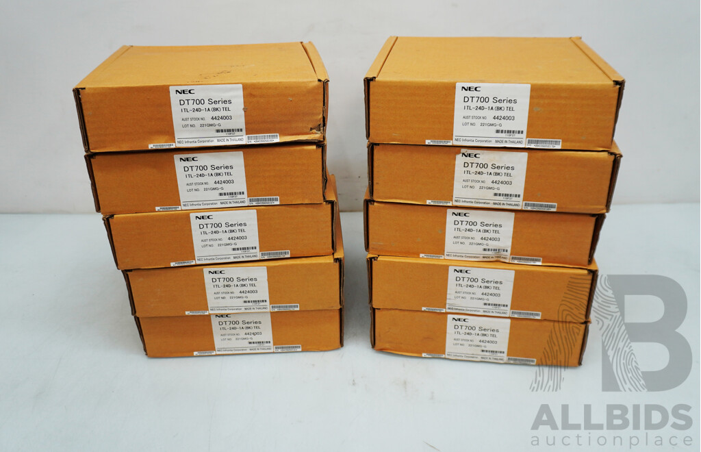 Nec (ITL-24D-1A) DT700 Series 24 Button IP Phones - Lot of Ten