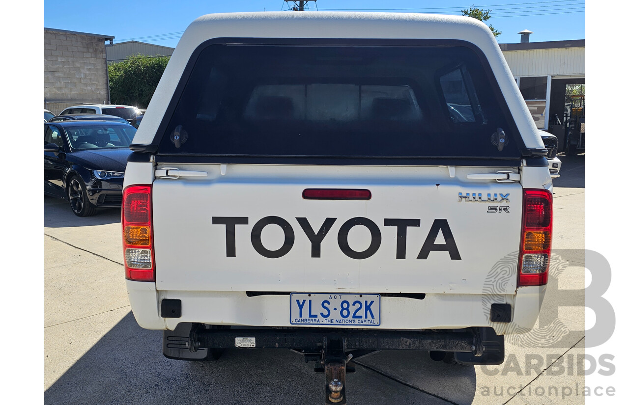 6/2009 Toyota Hilux SR (4x4) KUN26R 09 UPGRADE Dual Cab P/Up White 3.0L