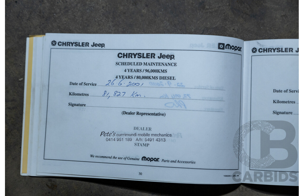 5/1998 Jeep Cherokee Sport (4x4) XJ 4d Wagon Red 4.0L