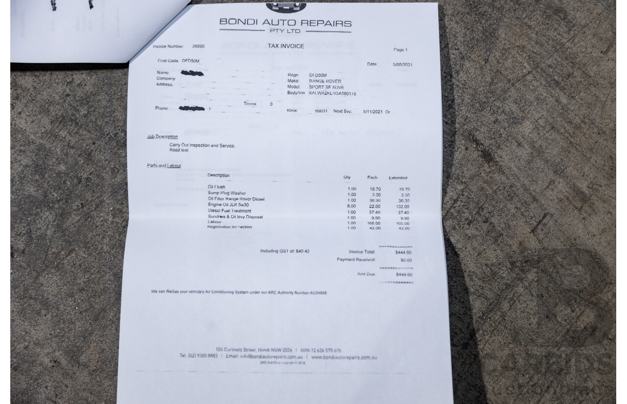 4/2016 Range Rover Range Rover Sport SDV6 SE LW MY16 (AWD) 4d Wagon Zanzibar Sunstone Copper Metallic Twin Turbo Diesel V6 3.0L