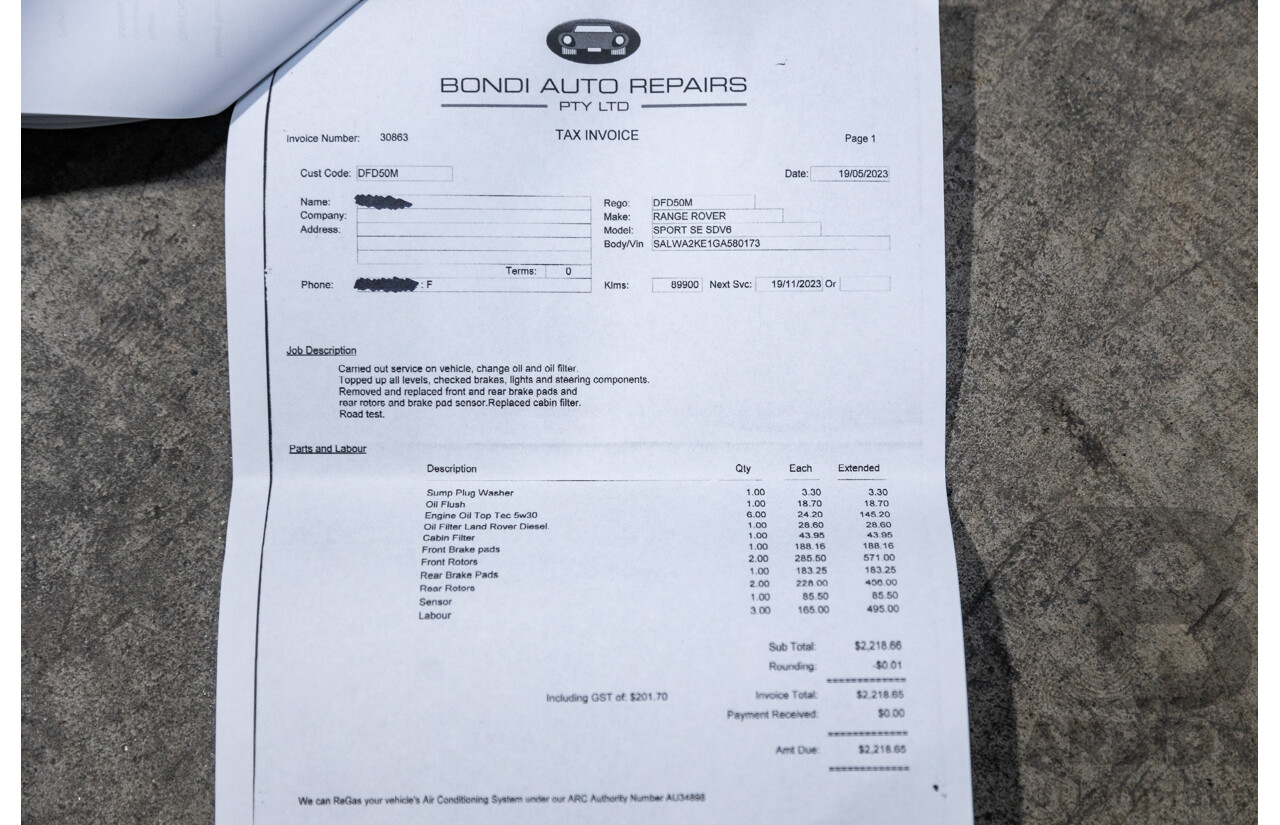 4/2016 Range Rover Range Rover Sport SDV6 SE LW MY16 (AWD) 4d Wagon Zanzibar Sunstone Copper Metallic Twin Turbo Diesel V6 3.0L