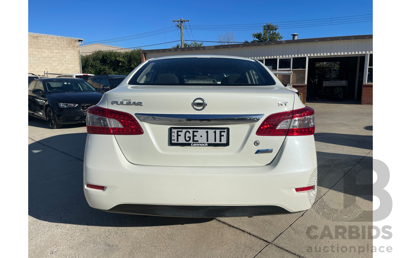 01/2013 Nissan Pulsar ST FWD B17 4D Sedan White 1.8L