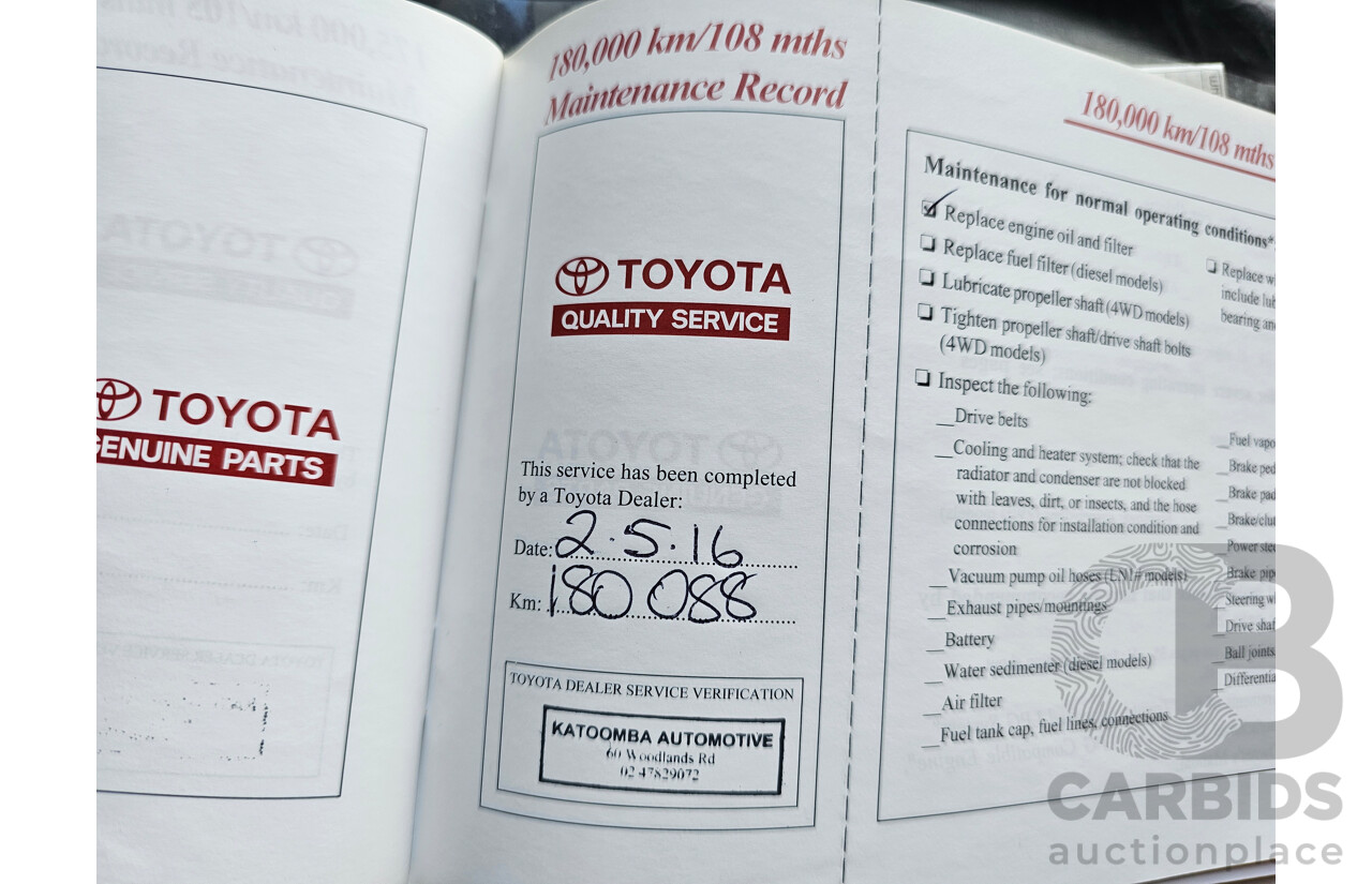 12/2003 Toyota Hilux  RZN149R C/Chas White 2.7L