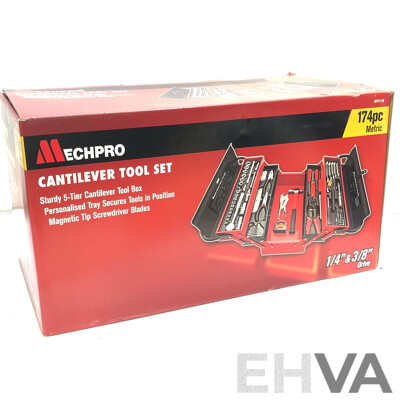 Mechpro 174 Piece Cantilver Metric Tool Set - Brand New