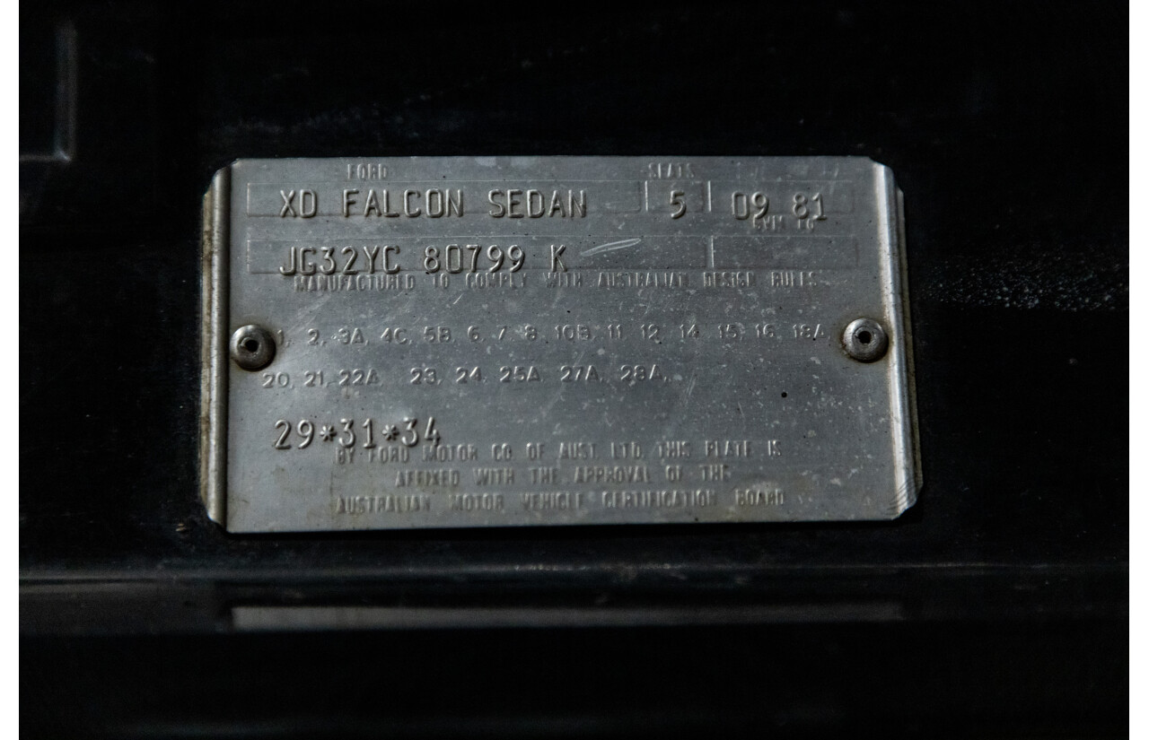 9/1981 Ford Fairmont Ghia ESP XD 4d Sedan Onyx Black V8 351ci 5.8L - Matching Numbers Survivor Car