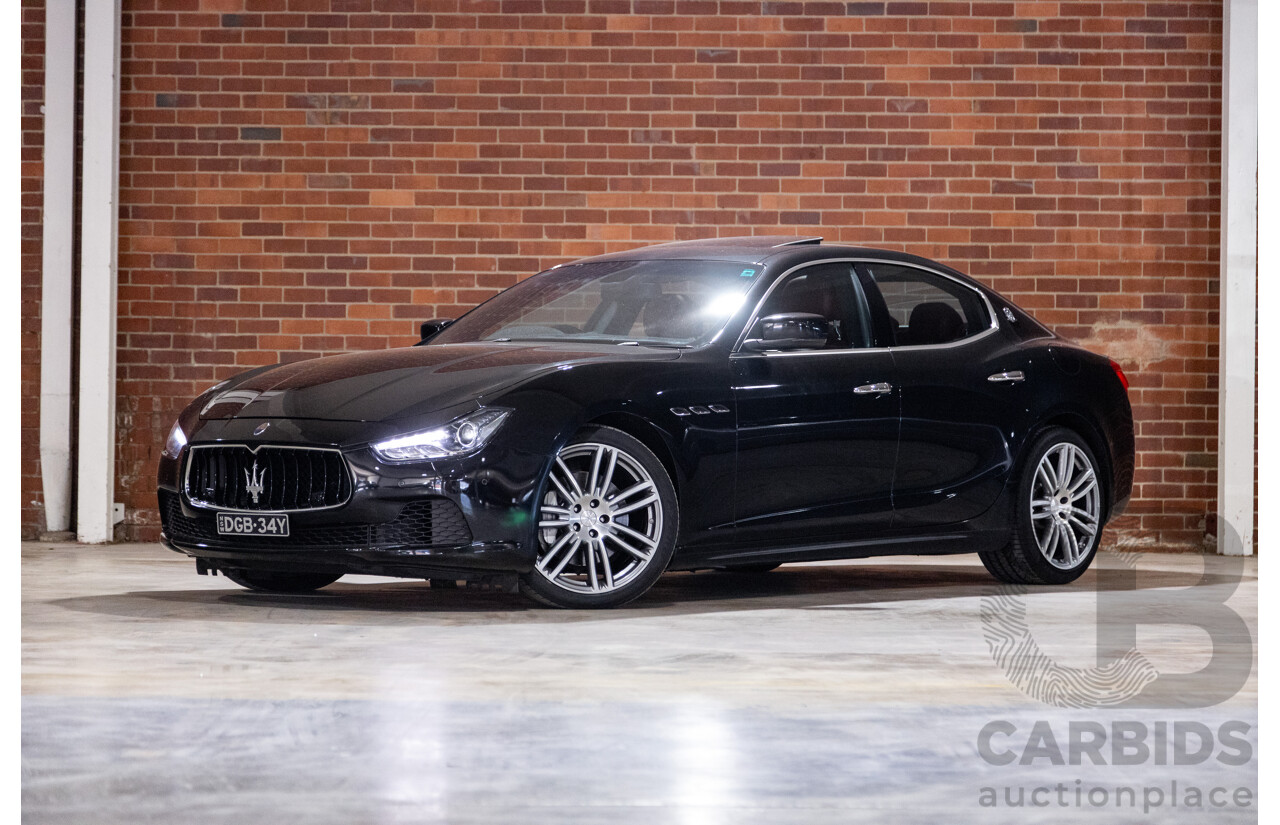 5/2015 Maserati Ghibli D M157 4d Sedan Metallic Black Turbo Diesel V6 3.0L