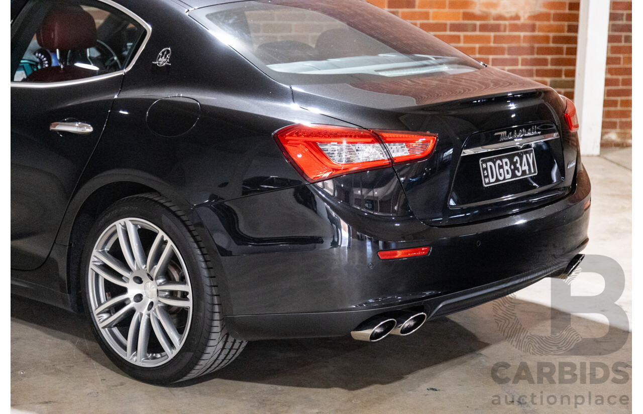 5/2015 Maserati Ghibli D M157 4d Sedan Metallic Black Turbo Diesel V6 3.0L