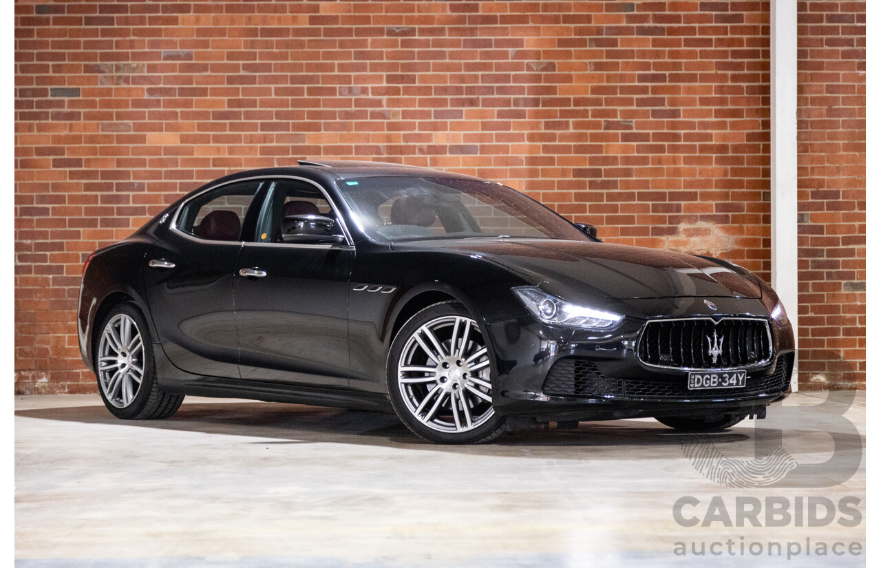 5/2015 Maserati Ghibli D M157 4d Sedan Metallic Black Turbo Diesel V6 3.0L