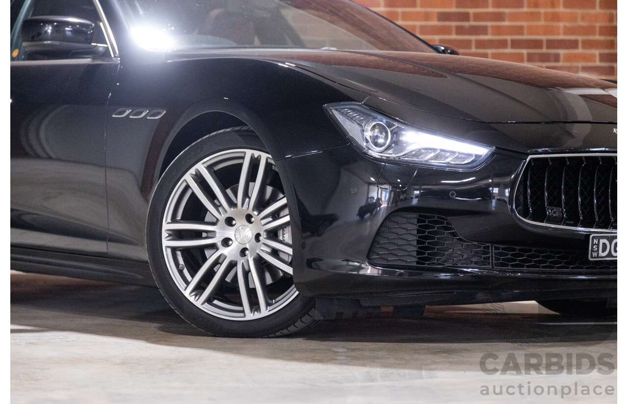 5/2015 Maserati Ghibli D M157 4d Sedan Metallic Black Turbo Diesel V6 3.0L