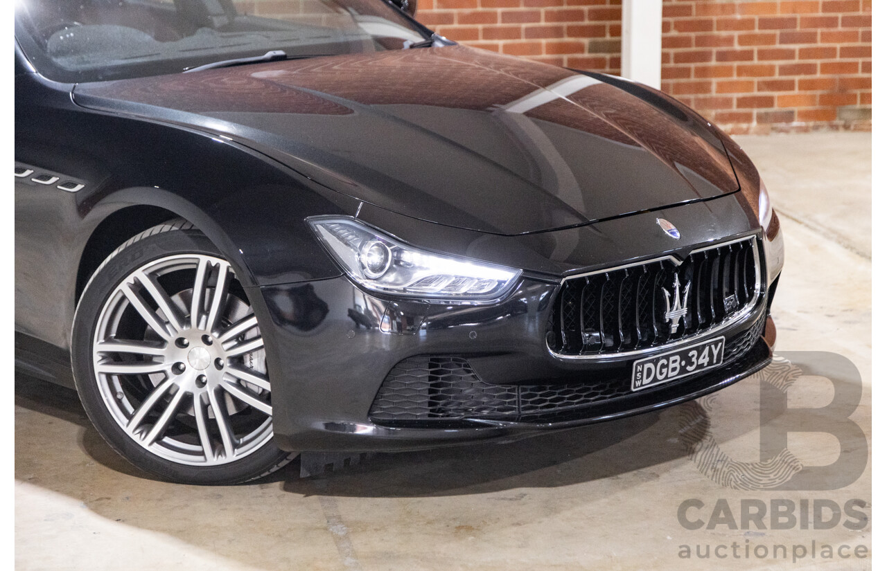 5/2015 Maserati Ghibli D M157 4d Sedan Metallic Black Turbo Diesel V6 3.0L