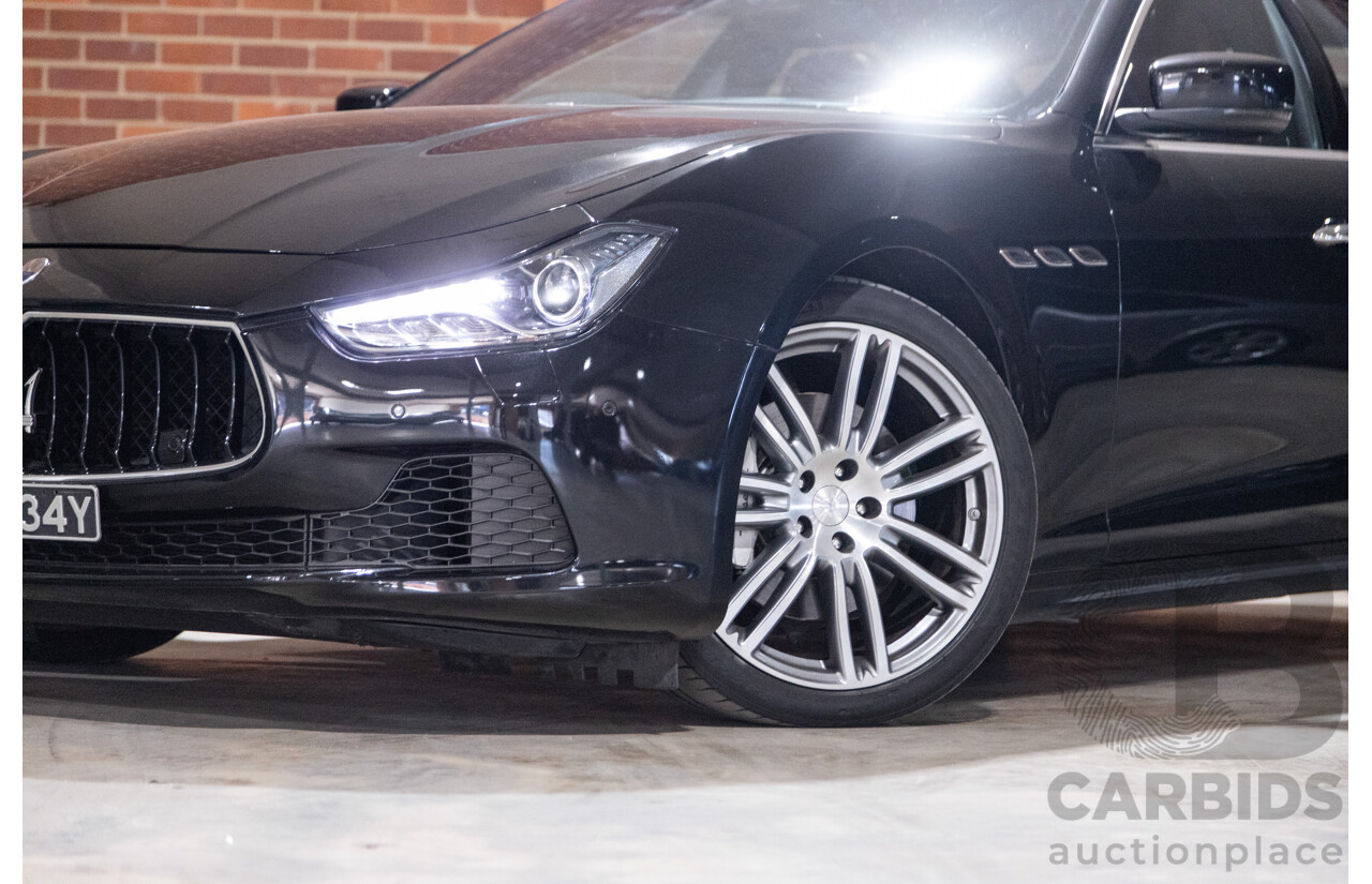 5/2015 Maserati Ghibli D M157 4d Sedan Metallic Black Turbo Diesel V6 3.0L