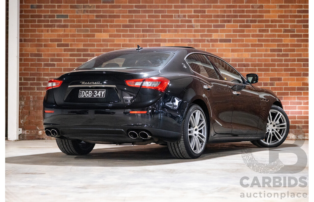 5/2015 Maserati Ghibli D M157 4d Sedan Metallic Black Turbo Diesel V6 3.0L