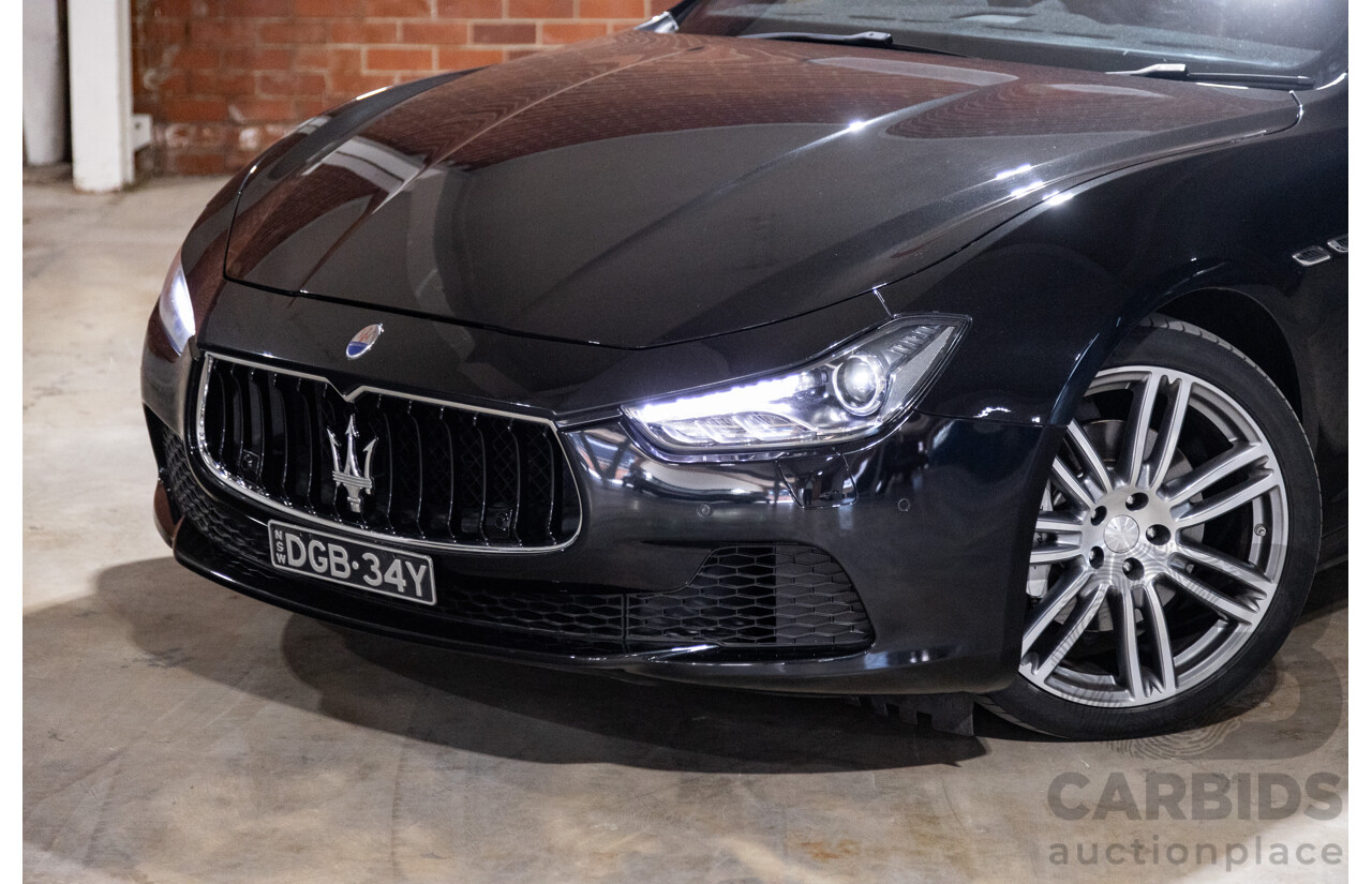 5/2015 Maserati Ghibli D M157 4d Sedan Metallic Black Turbo Diesel V6 3.0L
