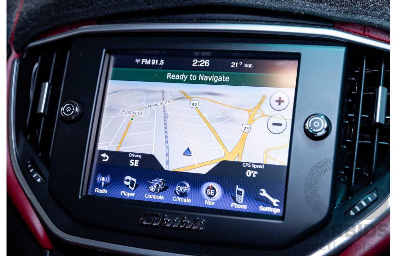 5/2015 Maserati Ghibli D M157 4d Sedan Metallic Black Turbo Diesel V6 3.0L