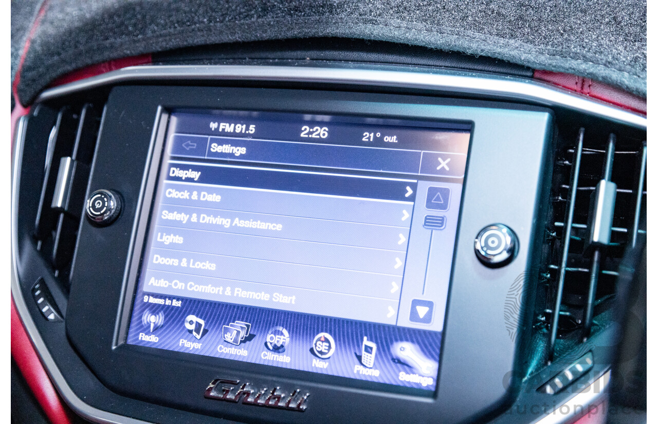 5/2015 Maserati Ghibli D M157 4d Sedan Metallic Black Turbo Diesel V6 3.0L