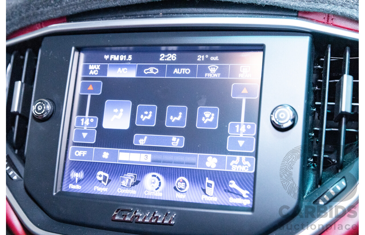 5/2015 Maserati Ghibli D M157 4d Sedan Metallic Black Turbo Diesel V6 3.0L