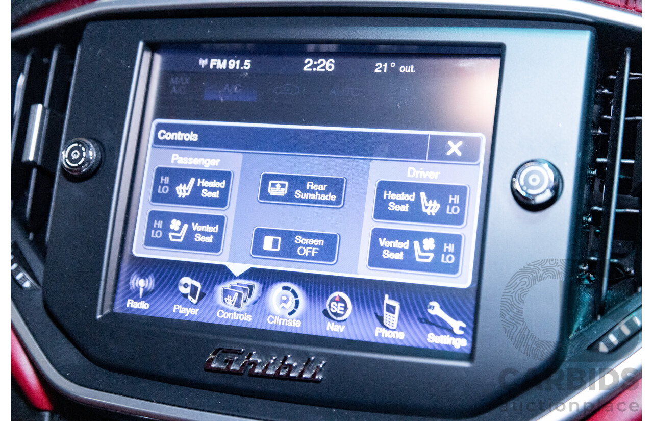 5/2015 Maserati Ghibli D M157 4d Sedan Metallic Black Turbo Diesel V6 3.0L