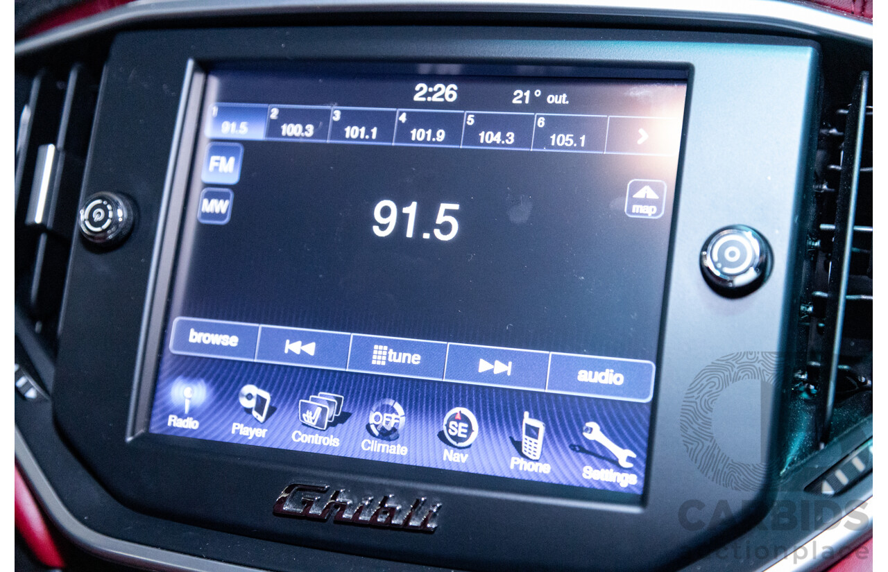 5/2015 Maserati Ghibli D M157 4d Sedan Metallic Black Turbo Diesel V6 3.0L